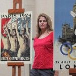 Tracey Emin with past games posters
